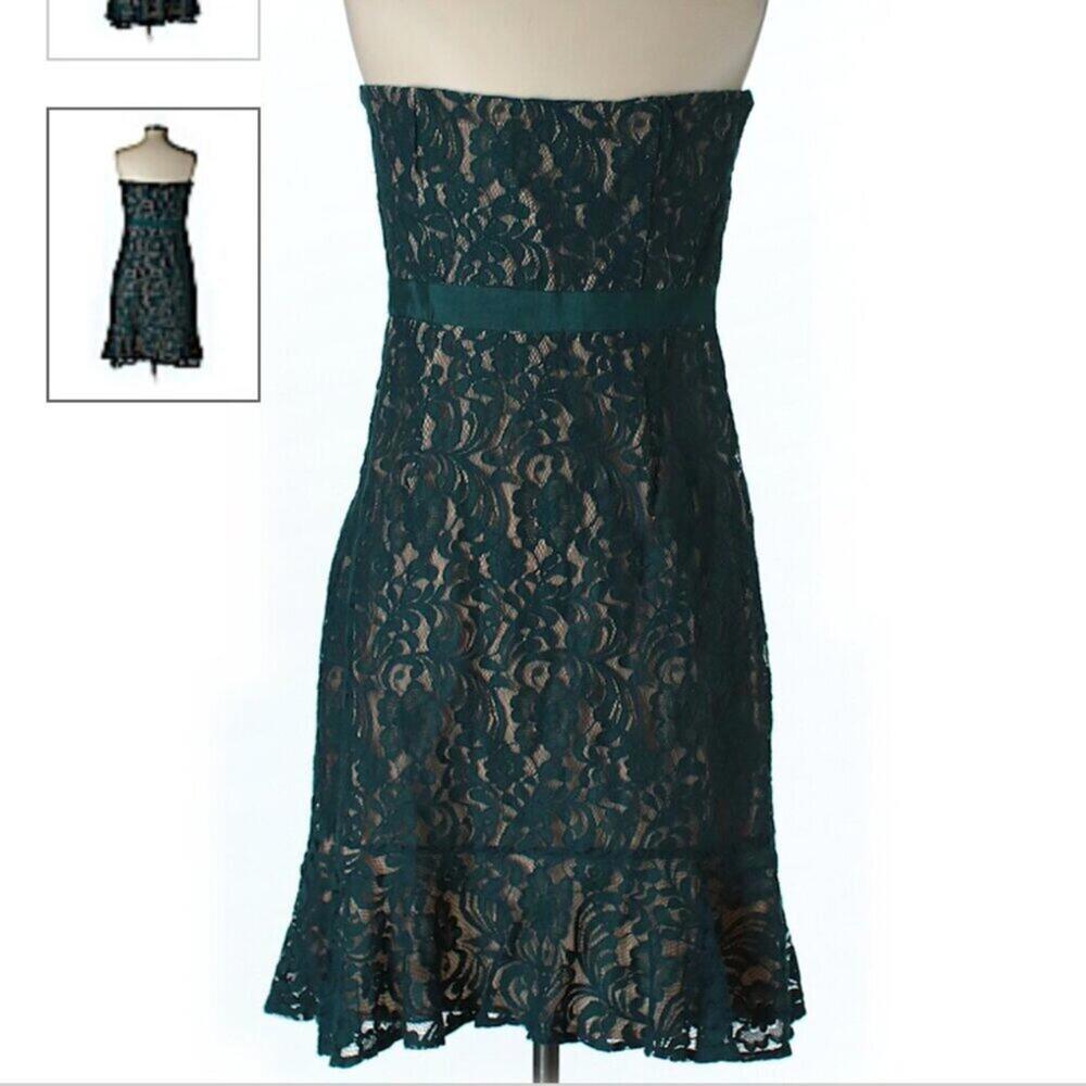 NWT The Limited Dress Strapless Dark Green Lace - Picture 2 of 7